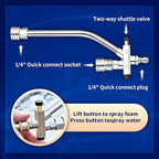 Foam Cannon for Pressure Washer with Dual Connector & Short Spray Gun, 1/4" Quick Connect & M22 Male Inlet, Double Tip, 5 Power Washer Nozzle Tips, 4000 PSI Car Wash Kit (Not Fit Garden Hoses)