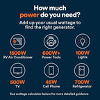 Generac 5,200-Watt Dual-Fuel Portable Inverter Generator - Gas and Propane Compatible - Quiet Operation - Produces Clean, Stable Power - Great for Home Backup, Camping, and RV Use