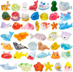 44 Pcs Mini Ocean Resin Animals 44 Styles Resin Animals Figurines Bulk for Fairy Garden Miniature Dollhouse Accessories Hide Crafts Decor