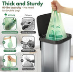 Compost Bags for Countertop Bin -Compostable Trash Bags made of Cornstarch - Leakproof & Tear Resistant Biodegradable Trash Bags - OK Compost Home & Seedlings Certified (13 Gallon, 100 Count)