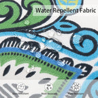 Magpie Fabrics Indoor Outdoor Waterproof Square Chair Cushion, 18" x 18" x 2.5", 2 Pack, Water Resistant Seat Cushions, for Patio Garden Office, Phoenix Blue Green