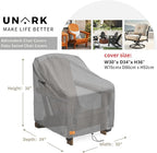 Outdoor Adirondack Chair Covers 30W x 34D x 36H Inches, Patio Furniture Covers Waterproof Heavy Duty Outdoor Swivel Chair Cover,Gery