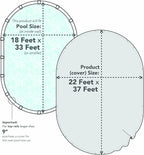 Winter Swimming Pool Cover for 18 ft x 33 ft Aboveground Oval Pool Size, Secure Choice Series, Solid Material, Color - Cobalt Blue, Pool Cover Choice 271833-4CHOICE
