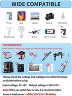 1000 Watt Inverter 12V DC to 110V/120V AC 60HZ 2000 Watt(Peak) Car Power Inverter with 2 AC Outlets & Dual USB Ports for Car Vehicle Truck Camping