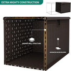 YITAHOME 150 Gallon Large Deck Box with Side Handles, Outdoor Double-Wall Storage for Patio Furniture Cushions, Garden Pool Accessories, Waterproof & Lockable