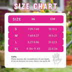 HANDLANDY Ladies Leather Gardening Gloves, Thorn Proof Women Rose Pruning Garden Yard Glove, Heavy Duty Long Sleeve Gloves (Medium, Rosy)