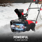 PowerSmart 18" Corded Snow Blower, Electric Snow Thrower with 15-Amp Motor, 2200 RPM, 30' Throwing Distance DB7517