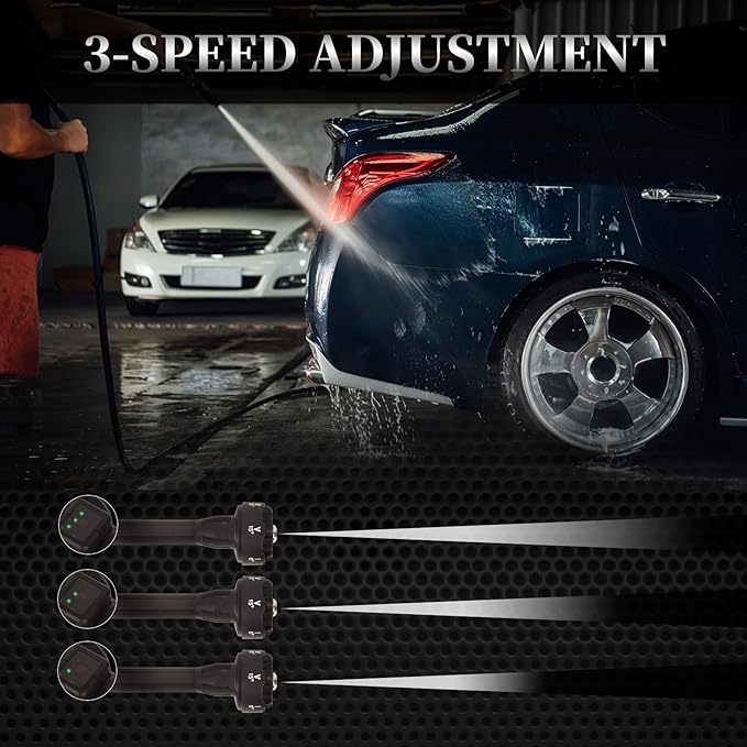 Cordless Pressure Washer with Grip,652 PSI Power Cleaner with 6-in-1 Nozzle,3-Speed Adjustment,21V Rechargeable 4.0Ah Battery High-Pressure Car Washer Gun for Home/Floor/Car Cleaning&Watering