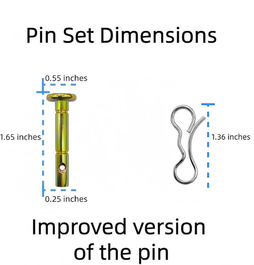 10 pcs Snowblowers Shear Pins Kit - Shear Pin 738-04124 738-04124A and Cotter Pin 714-04040 for MTD Troy-Bilt Snow Blowers