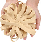 Rubber Bands Size#107 Heavy Duty Big Wide rubber band 30PCS Elastic Bands for Office Supply Trash Can File Folders Litter Box Rubber Bands (Light brown)