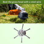 QNHMPW 2PCS Steel Wire Grass Trimmer Head，6 Inch Universal Steel Wire Weed Trimmer Head，for Electric & Cordless String Trimmers，Applicable to Most Lawn Mower