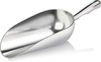New Star Foodservice 34523 One-Piece Cast Aluminum Round Bottom Bar Ice Flour Utility Scoop, 12-Ounce, Silver (Hand Wash Only)