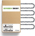 12-Inch Chainsaw Chain 4-Pack – 3/8" LP Pitch, .050" Gauge, 45 Drive Links, Semi-Chisel Replacement Chain for 12" Electric Mini Chainsaw and Pole Pruner