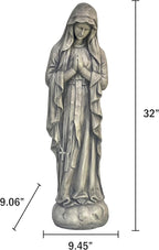 Galt International Virgin Mary Praying Blessed Mother Garden Statue 32" Religious Resin Statue Holy Queen of Heaven