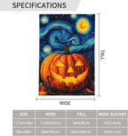 Halloween Pumpkin Garden Flag Vertical Double Sided Outdoor Yard Flags 12.5x18 Inch Burlap Banners for House Lawn