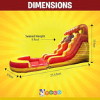 Inflatable Water Slide with Pool for Kids & Toddlers - 25.5' x 9' x 15' Bounce House Double Slide with Pool for Outdoor Play & Backyard - Outside Waterslide Includes Blower Stakes & Storage Bag