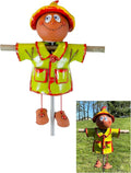 Ceramic Garden Decor - Scarecrow Lawn stake - Outdoor statue - Perfect, unique gifts for gardeners woman, men, yard gifts - Handmade, Frostproof