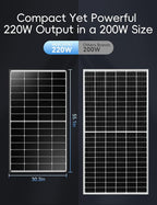 440 Watt Solar Panel,25.4% High Efficiency Perovskite Solar Cells,10BB Hidden Busbar Technology,12v/24v Solar Panels for Off-Grid Systems, RV, Boat, Cabin, Backup Power