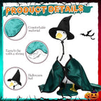 Vinsot Halloween Outdoor Porch Geese Outfit, 23" Patio Yard Porch Desk Goose Coat, Lawn Goose Accessories(Blackish Green, Velvet,Velvet)