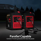 PowerSmart 2500-Watt Portable Gas Inverter Generator, Super Quiet, High Fuel-Efficient Generator, Lightweight, CARB Compliant PS5025