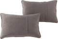 Greendale Home Fashions Sunbrella 21" x 14" Rectangle Outdoor Throw Pillow with Removable Cover (Set of 2), Cast Shale 2 Count