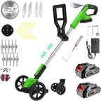 Electric Weed Wacker Eater Battery Powered Cordless String Trimmer, 21V Grass Trimmer Battery Operated Brush Cutter, 3 in 1 Lightweight Weed Trimmer/Lawn Edger/Trimmer Edger for Yard Garden