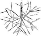 Alpine Corporation | 10"H Indoor Christmas Snowflake Ornament with White LED Lights — Elegant Glowing Silver Holiday Décor for Tabletops & Mantels
