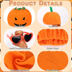 Hysagtek Halloween Porch Goose Outfits - Yard Goose Outfits Pumpkin Costume with Glasses Fall Halloween Goose Clothes for 23" Goose Outdoor Patio Yard Lawn Art Decoration