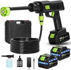 Portable Cordless Pressure Washer, 990PSI Portable Pressure Washer, Battery Powered 15000mAh, 6-in-1 Nozzle,10 Level,Handheld Car Washer, 33FT Hose, Power Cleaner for Car, Patio,Floor,Garden