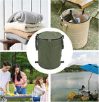 Zunate Collapsible Lawn and Leaf Bag, 24 Gallon Collapsible Trash Can, Reusable Outdoor Yard Waste Leaf Bag Garden Garbage Bin, Garden Garbage Bag with Lid, Lawn and Leaf Bags for