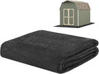 3 mm Thickened Outdoor Storage Shed Mat, 6x8 ft Waterproof Shed Flooring Mat for Patio Furniture Floor Protecting from Wear/Liquid/Dust/Oil, Non-Slip Felt Rubber Rug Pad [Grey]