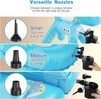 Electric Air Pump for Inflatables,Portable Quick-Fill Air Pump with 3 Nozzles,110-120V, Inflator & Deflator Pumps for Outdoor Camping, Air Mattress Beds,Boats,Inflatable Cushion,Couch,Pool Floats