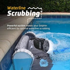 Dolphin 2025 Model Explorer E30 Wi-Fi Automatic Robotic Pool Vacuum Cleaner, Wall Climbing, Waterline Scrubber Brush, Ideal for Inground Pool 50 FT in Length