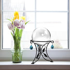 Yardwe Gazing Ball Stand, Metal Ball Stand Crystal Ball Stand Globe Stand Sphere Holder Glass Bowl Ring Metal Egg Stands (5" Diameter)