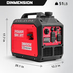 PowerSmart 3600-Watt Portable Inverter Generator with CO Protect, Quiet, 30 amp for RV-Ready