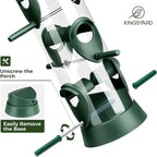 Kingsyard 6 Ports Tube Bird Feeder for Outdoors Hanging, Removable Base and Perch, Easy to Clean & Refill, Premium Hard Plastic, Attracting for Finches Cardinals Bluebirds (Green)