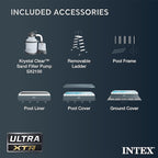 INTEX 26363EH Ultra XTR Deluxe Rectangular Above Ground Swimming Pool Set: 24ft x 12ft x 52in – Includes 2100 GPH Sand Filter Pump – Easy Assembly