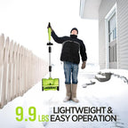 STEELITE Cordless Snow Blower & Snow Shovel Combo - 42V 20-Inch Snow Thrower (850 lbs/Minute) + 21V 12-Inch Snow Shovel (20-Ft Throwing Distance) - Includes 3 x 4.0Ah Batteries & Charger (2 Packages)