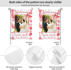 Custom Wedding Garden Flag Personalized Garden Flags Add Photo Name Date Decoration Banner For Ceremony Party Bridal Shower Memorial Anniversary (Custom Wedding Flags 1, 12x18(in))