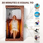 Portable Infrared Sauna for Home, Full Body Personal Saunas Tent at Home Spa with Heating Foot Pad, Remote Control & Foldable Chair for Relaxation & Detox(L 33.8" x W 33.8" x H 65.7")