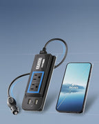 ERAYAK 200W Car Power Inverter, 12V to 110V Cigarette Lighter Adapter to Wall Plug, with AC Outlets & USB C Fast Charger, Car & Truck Accessories for Road Trips