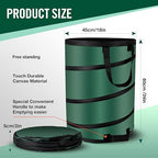 30 Gallon Collapsible/Pop Up Trash Can, Reusable Yard Waste Bags/Lawn and Leaf Bags 18x24in, Waterproof Oxford Cloth Camping Trash Can Collapsible, for Families/Camping/Yard (2Pcs-30 Gallons)