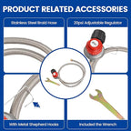 ARC Advanced Royal Champion ARC Propane Burner, 200,000 BTU Propane Stove with 0-20 PSI Regulator, Outdoor Burners for Cooking Gas Burner Gas Cooker Single Burner for Outdoor Cooking