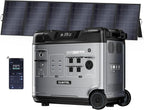 OUKITEL 5120Wh Power Station with 500W Solar Panel (2025 NEW), P5000 Pro Large Capacity Solar Generator, 5x3600W AC Output (5000W Peak), 1800W Fast Charging, 1000W MPPT Solar for Home Backup, RV