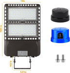200W LED Parking Lot Light,5000K 28000LM Outdoor floodlights with Dusk to Dawn Photocell,IP65 Waterproof AC100-305V, Outdoor Shoebox Lighting with Trunnion Wall Yoke Mount for Yard Garage Barn