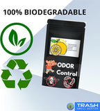 Outdoor Trash Can Odor Eliminator Cover Lemon Scented Durable Elastic Bag with Optional Straps Fits 95 Gallon Cans 2 Covers