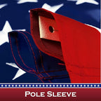 American Flag 2x3 Outdoor Sleeve, Sleeves for Flags, New 420D Polyester, Heavy Duty Durable Tear-Proof, Embroidered Stars, Sewn Stripes, UV Protection, Sleeved American Flag (Pole NOT Included)