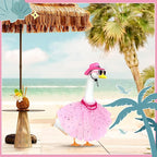 Princess Porch Goose Outfits Summer Goose Clothes, Cute Goose Outfit with Tutu Saree Goose Costume Fits 17-23 inches for Outdoor Garden Lawn Art Decor(Pink)