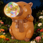 Capybara Solar Lights Outdoor Waterproof Garden Statue with Lights for Women Mom Grandma Garden Decor for Outside Patio Yard Porch