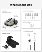 Mammotion YUKA Mini 700H Robot Lawn Mower with Replacement Blades, Reception 0.17 Acre, Max.0.35 Acre, Ultrasense AI Vision+ RTK, App Control, 50% Slope, Cutting Height 2''~3.5'', 15 Mowing Zones